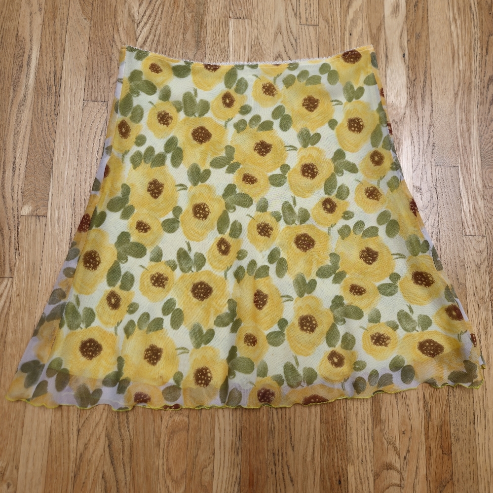 Free People Size M Sunflower Skirt